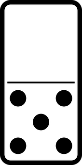 Domino Tile Fiveand Blank PNG