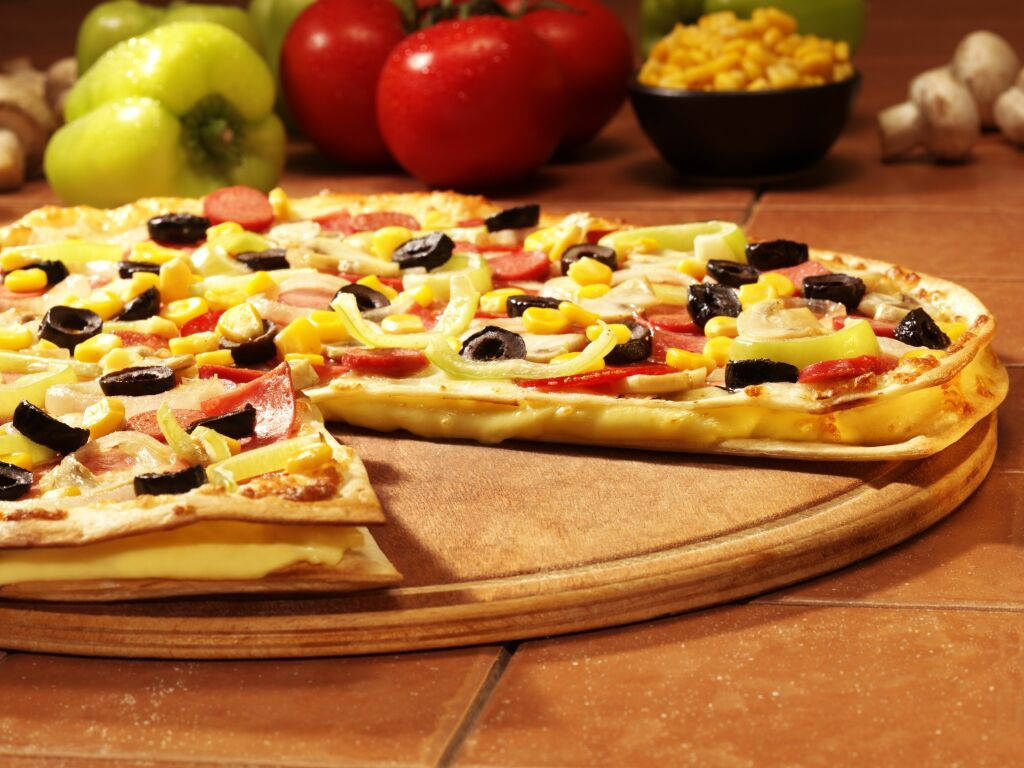 Nyd synet af det officielle Domino's Pizza-logo ved hvert element i dette smukke tapet. Wallpaper