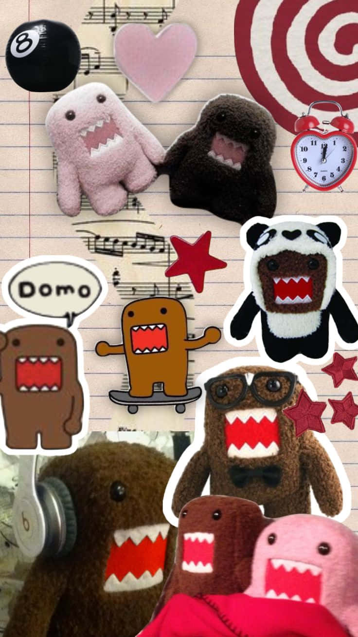 Domo Character Collage Wallpaper