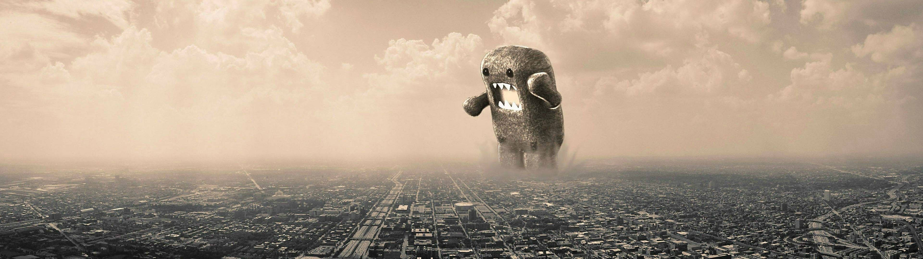 Domo Monster Welcomes You To The World Of Dual Monitor Wallpaper