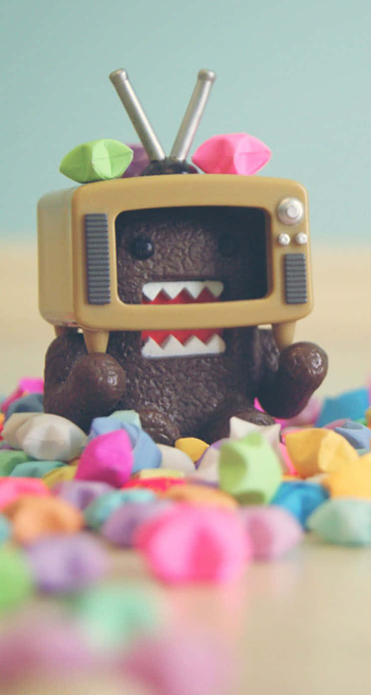 Domo T V Head Toy Confetti Wallpaper