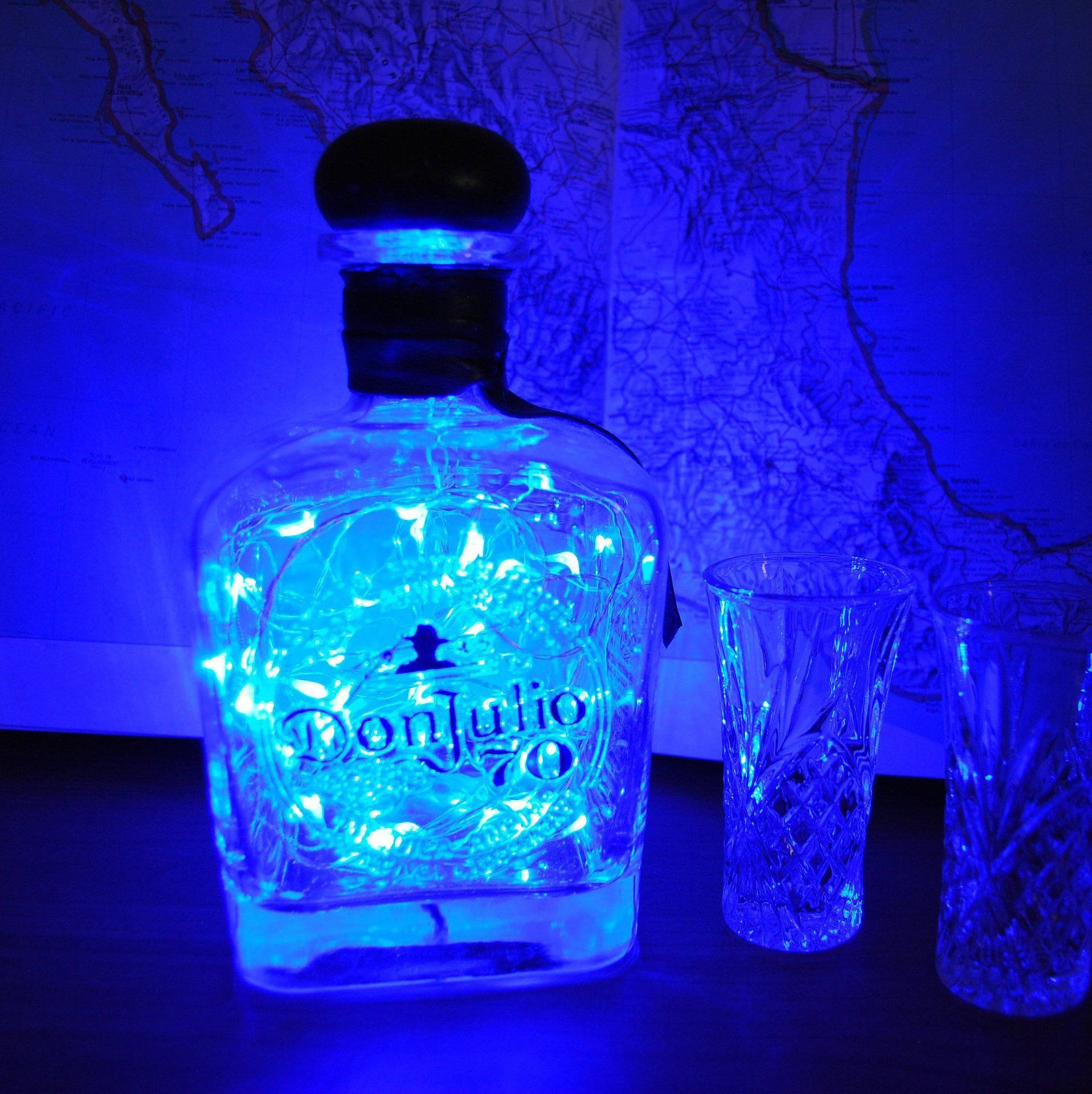 The Vibrant Glow of Don Julio Tequila Neon Lights Wallpaper