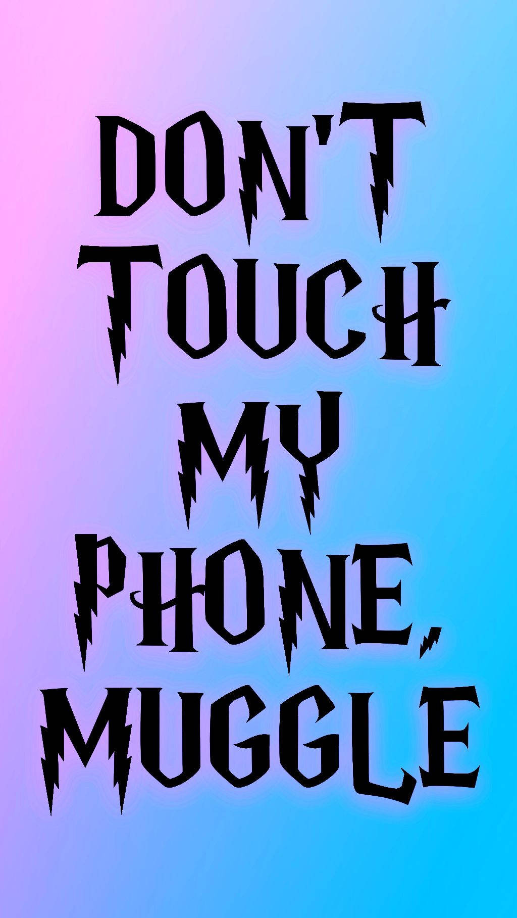 !Rør ikke min mobil Muggle Gradient! Wallpaper