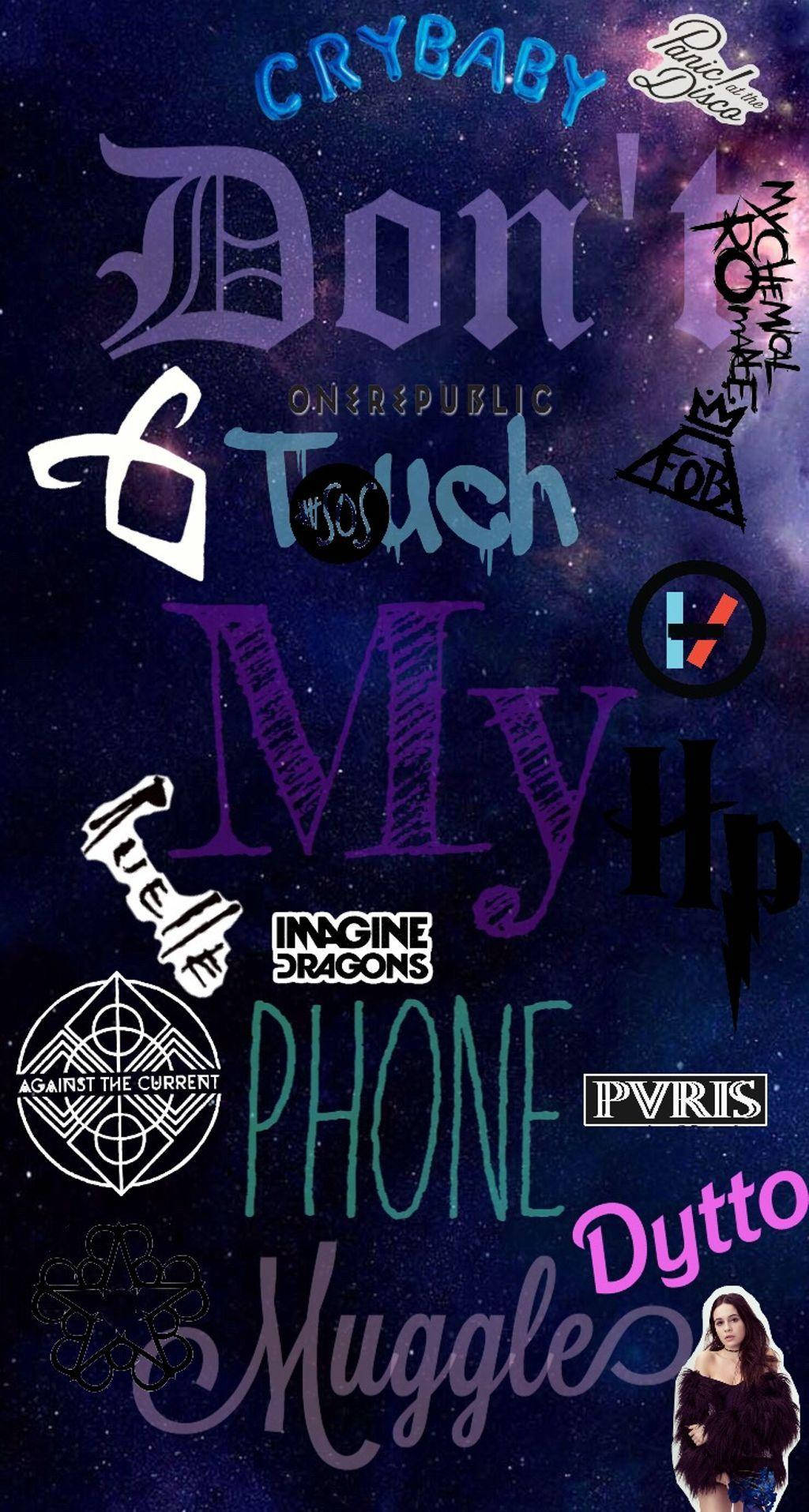 Don't Touch My Phone Rock Aesthetic Wallpaper
