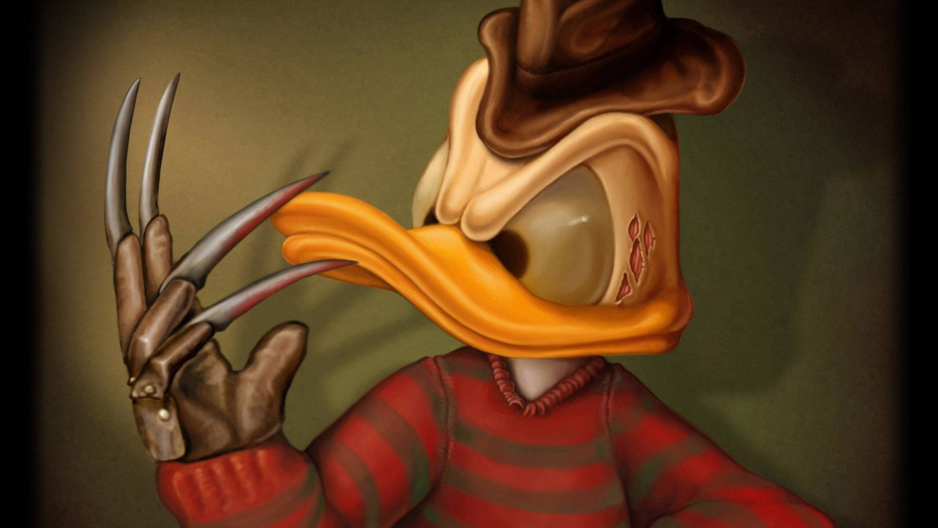 Donald Duck As Freddy Krueger Wallpaper