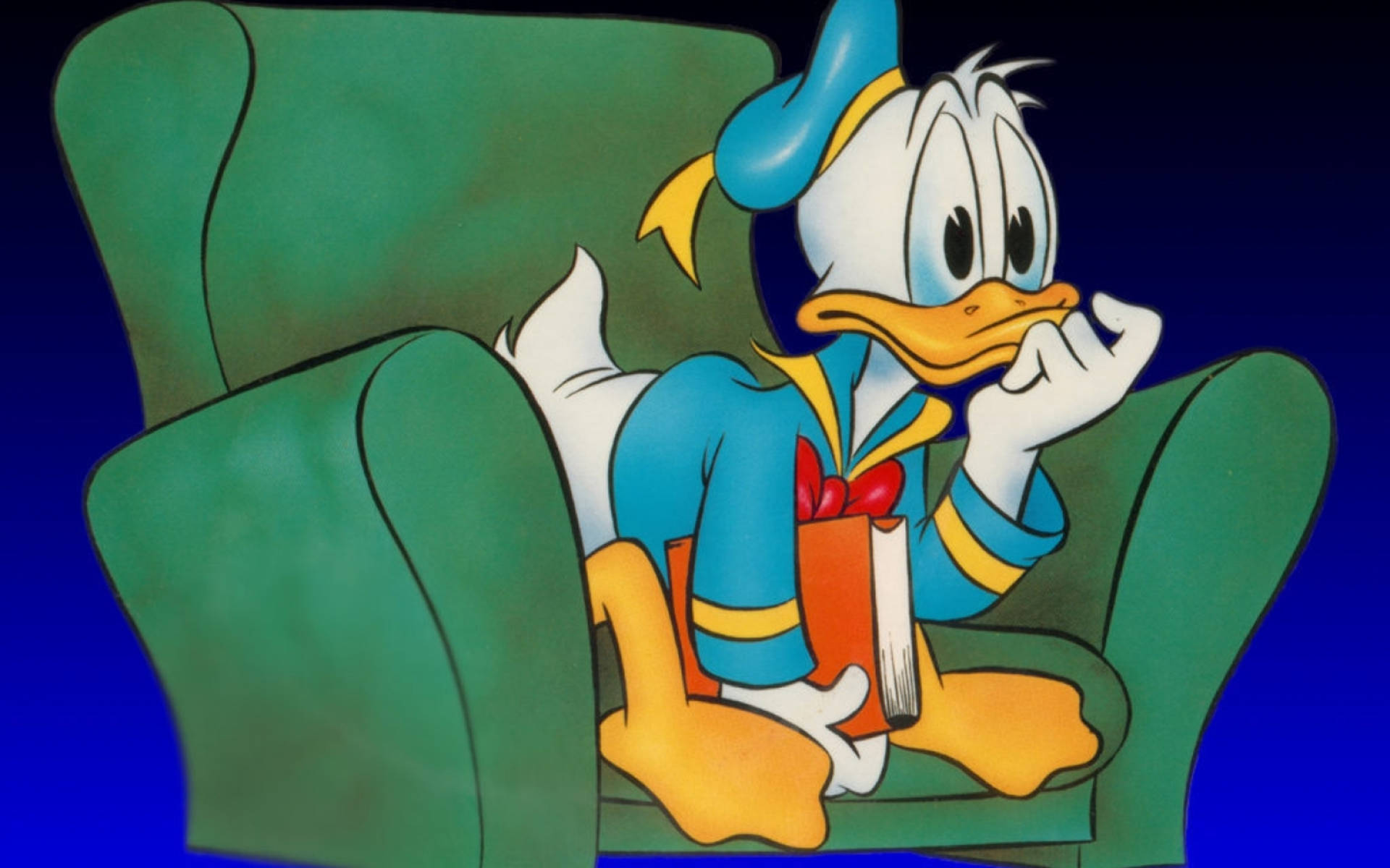 Donald Duck på sofa Wallpaper