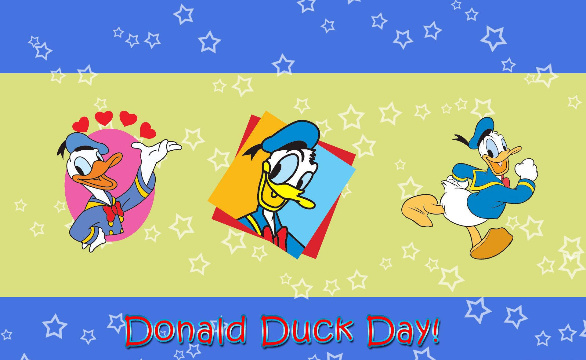 Donald Duck Starry Illustration Wallpaper