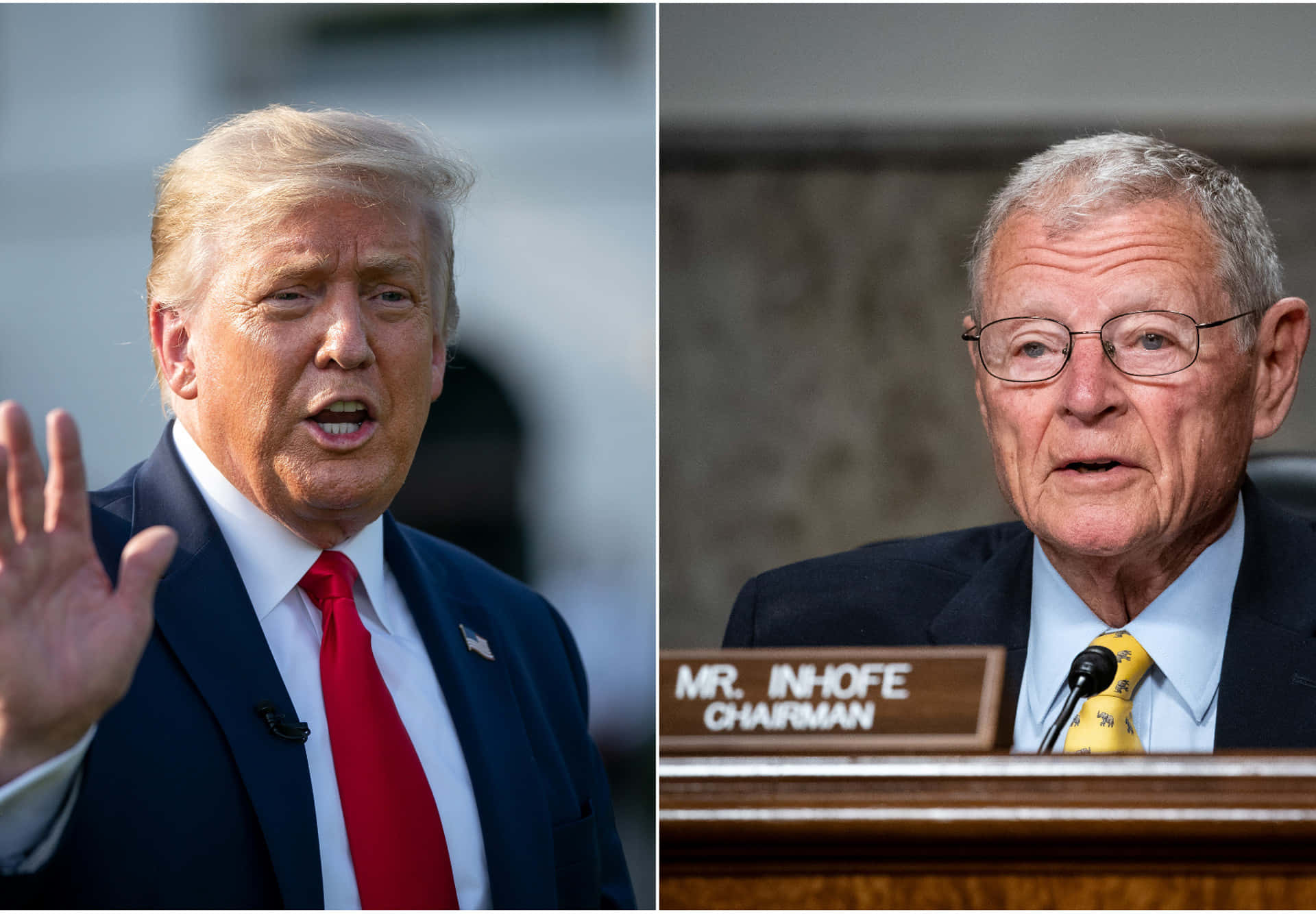 Donald Trump And Jim Inhofe Side By Side Wallpaper