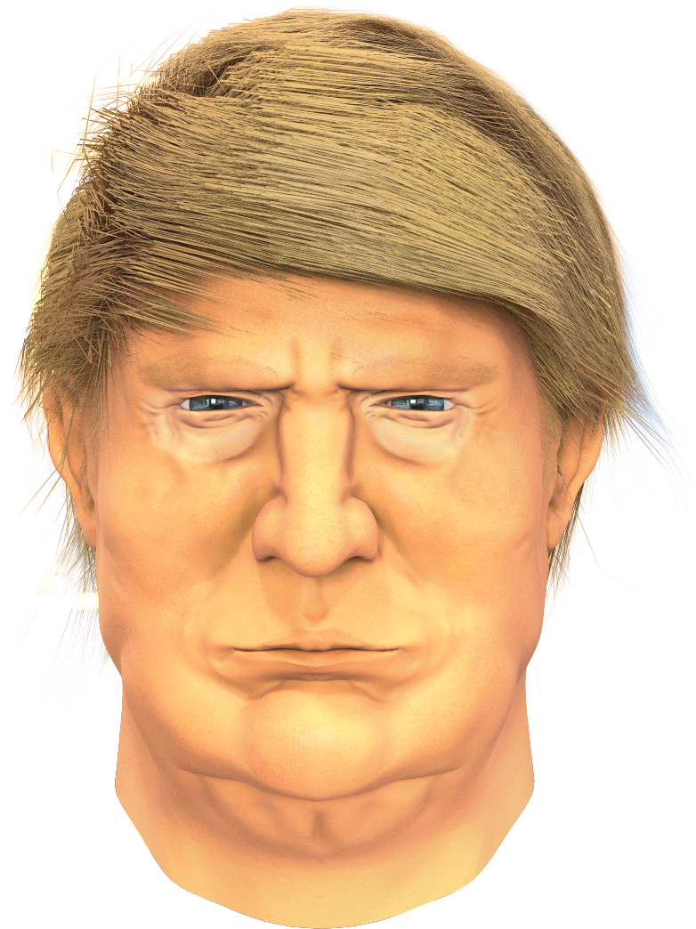 Donald Trump Caricature Portrait PNG