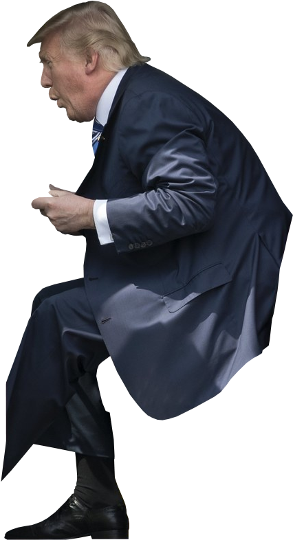 Donald Trump Crouching Pose PNG