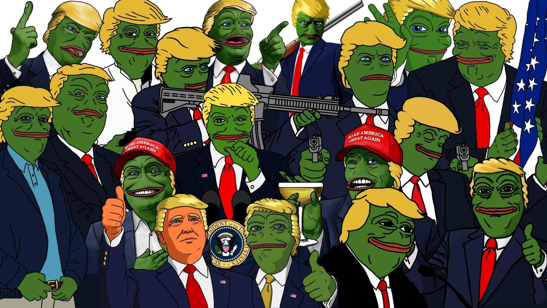 Donald Trump Pepe Dank Meme Background