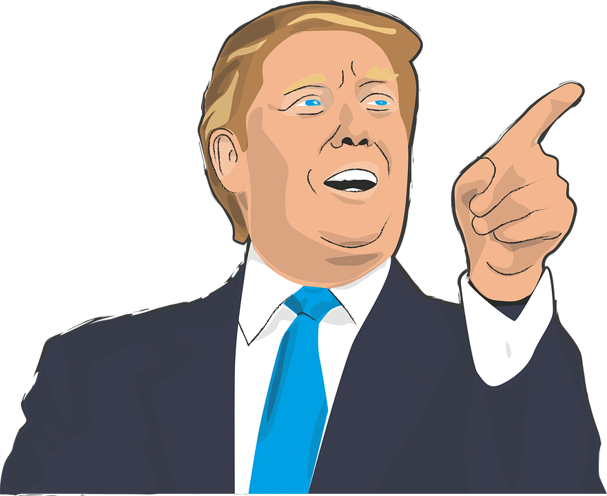 Donald Trump Pointing Illustration PNG