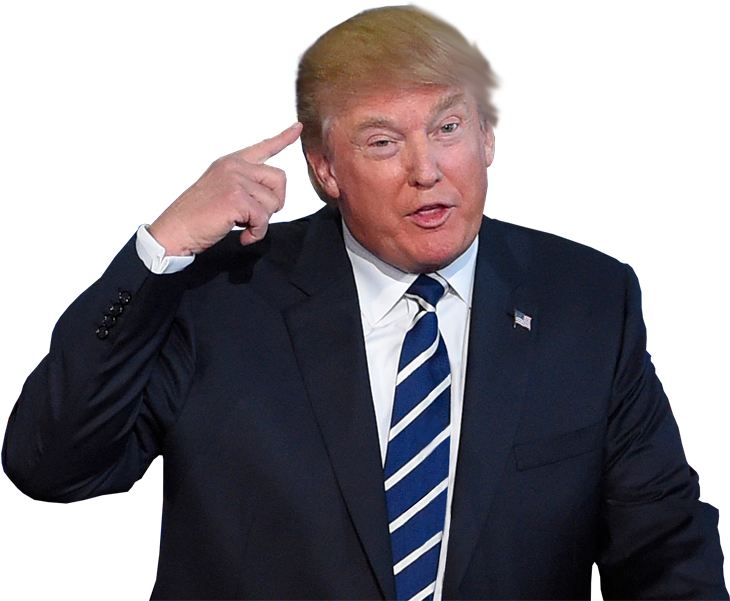 Download Donald Trump Pointingto Head | Wallpapers.com