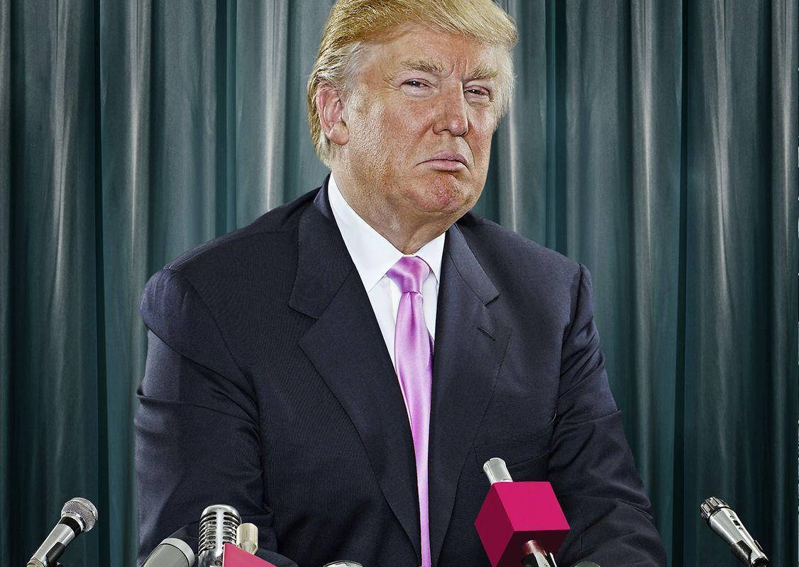 Donald Trump Skelende Wallpaper