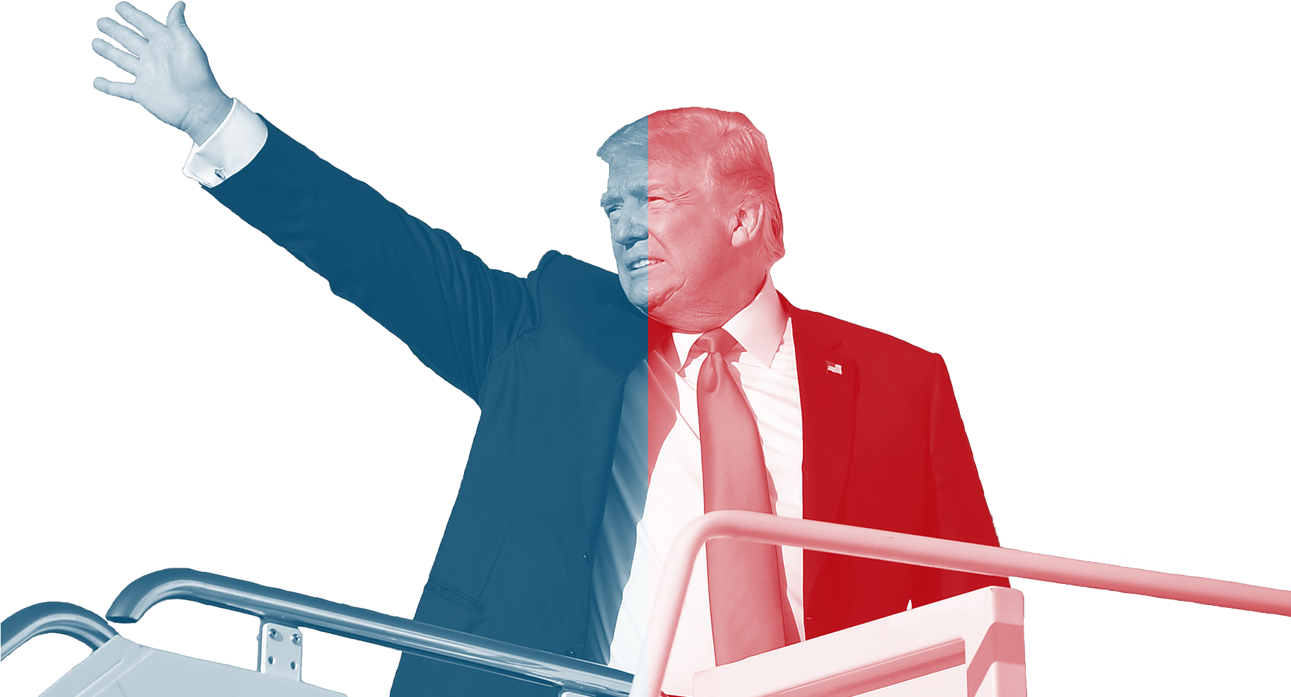 Donald Trump Waving From Podium PNG