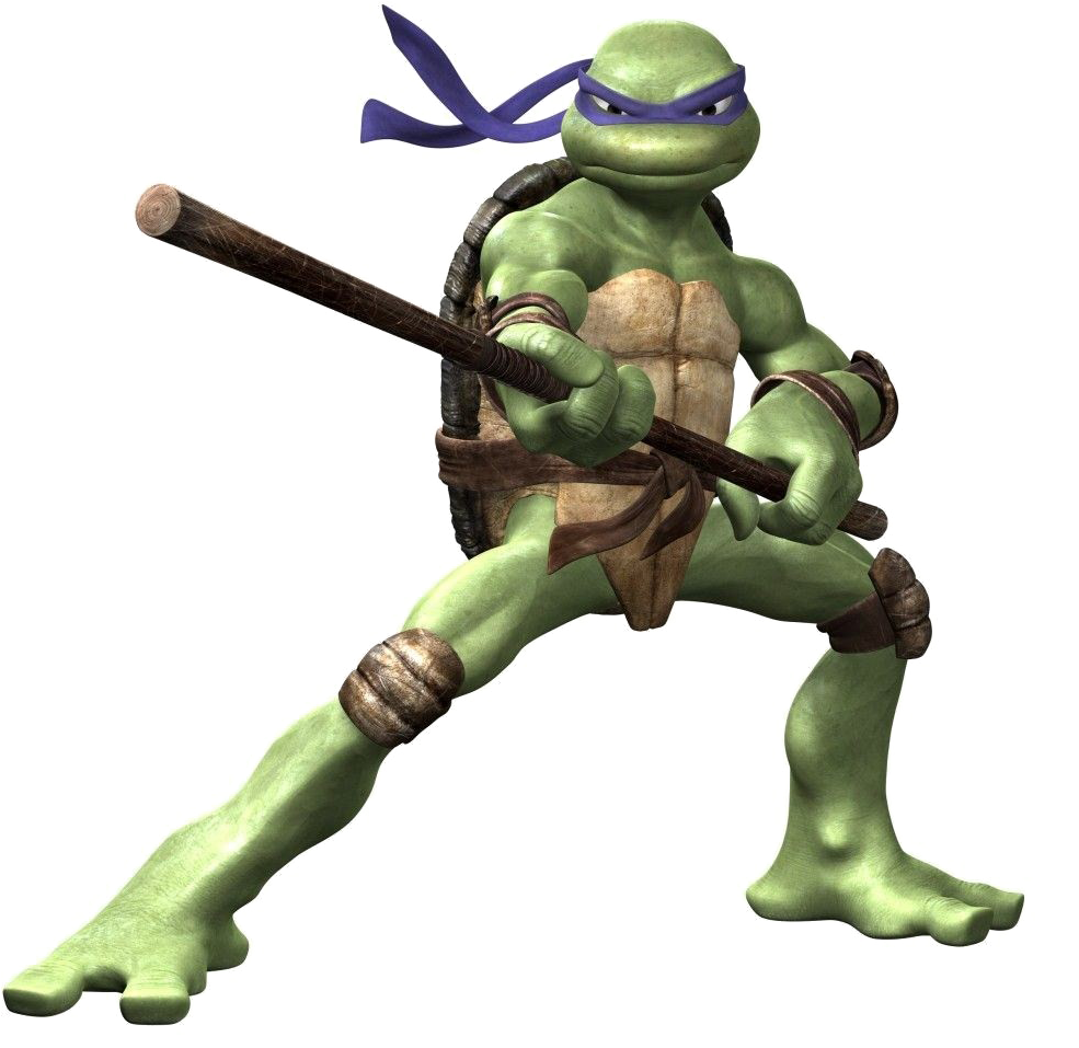 Donatello Ninja Turtle Action Pose PNG