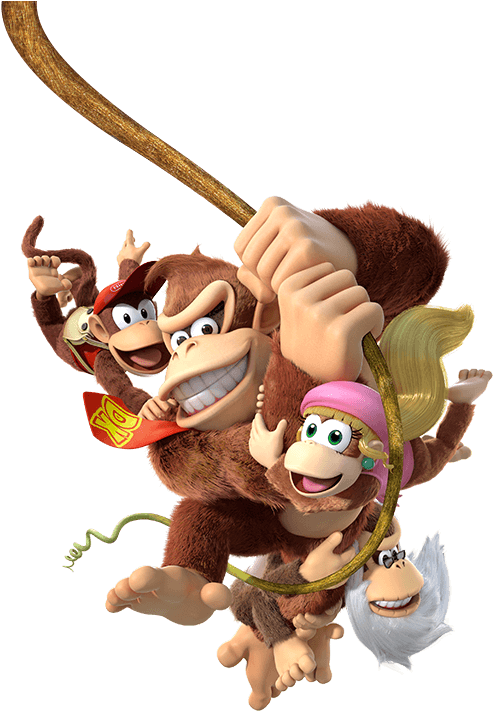 Donkey Kong Family Swinging Adventure PNG