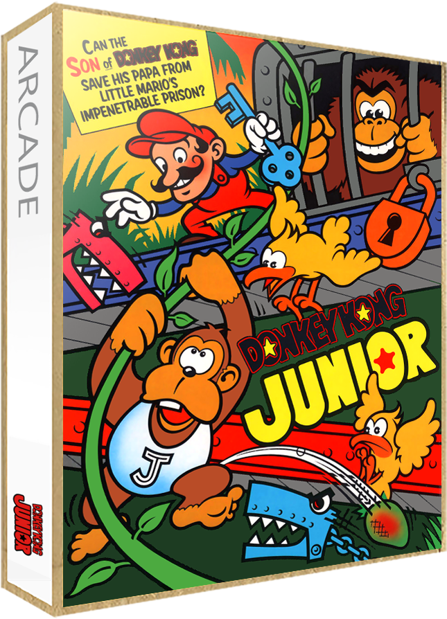 Donkey Kong Junior Arcade Box Art PNG
