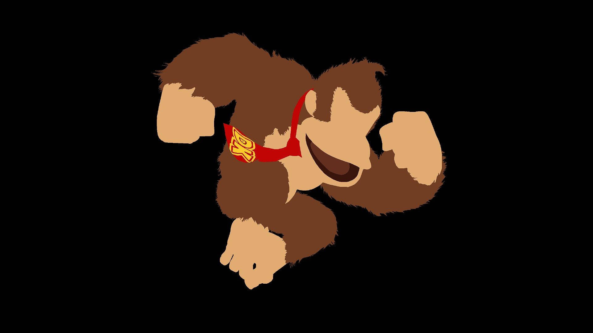Donkey Kong Minimalist Art Nintendo Characters
