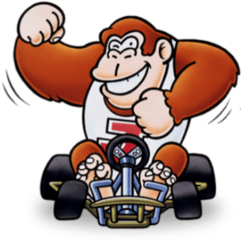Donkey Kong Racing Victory Pose PNG