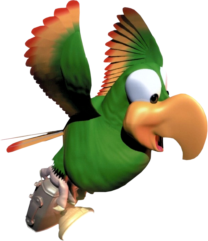 Donkey Kong Series Flying Parrot Character PNG