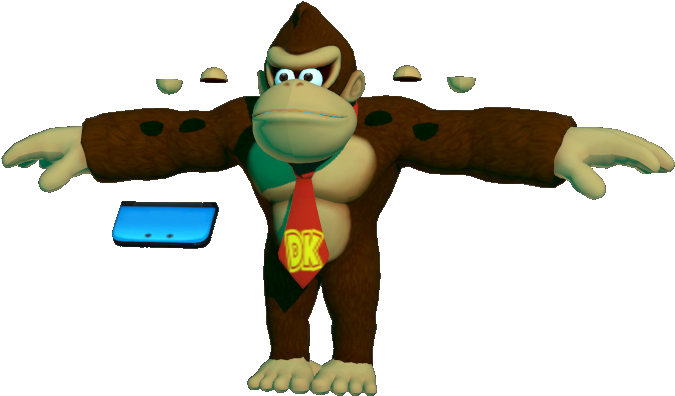 Donkey Kong3 D Model Pose PNG