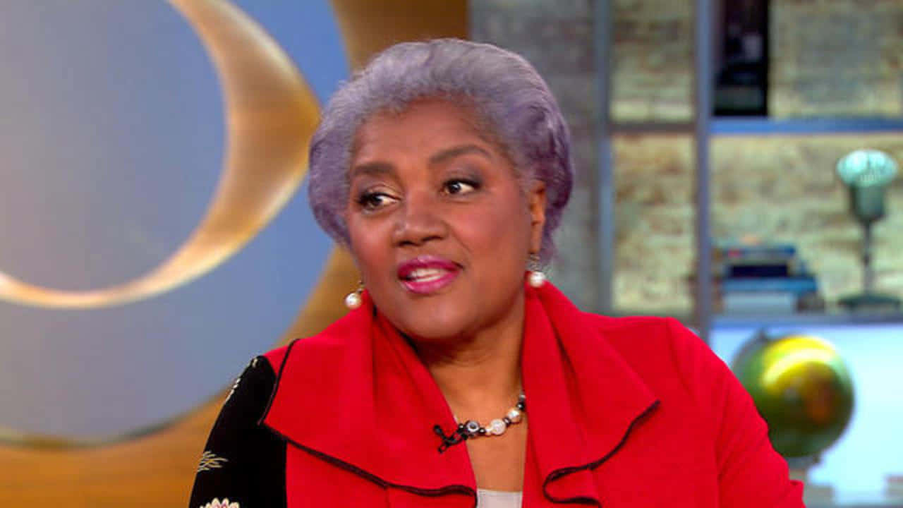 Donna Brazile Delivering Her Engaging Public Speech Wallpaper