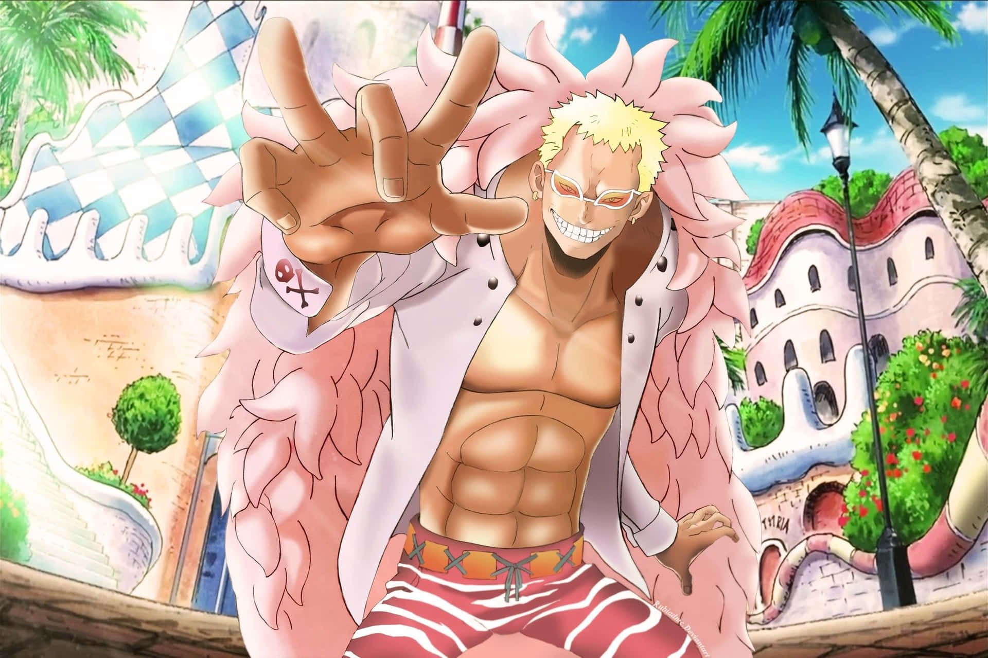 Raja Bajak Laut - Donquixote Doflamingo Wallpaper