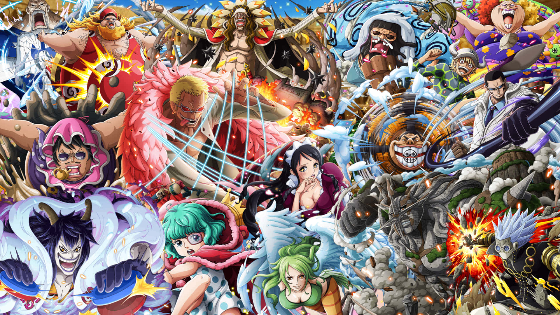 Lapoderosa Familia Donquixote De One Piece. Fondo de pantalla