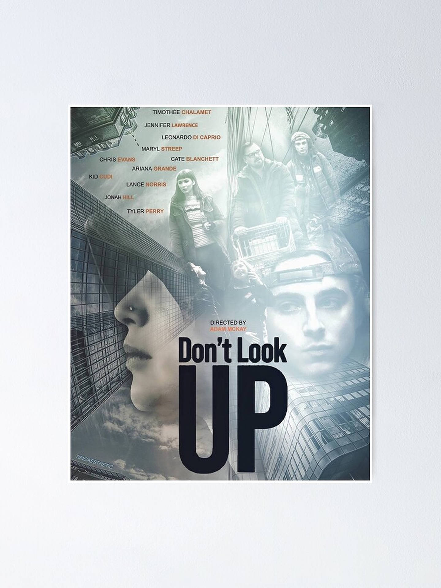 Don’t Look Up Gray Poster Wallpaper