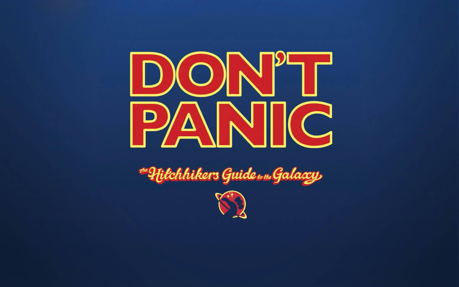 Don’t Panic Hitchhiker’s Guide Wallpaper