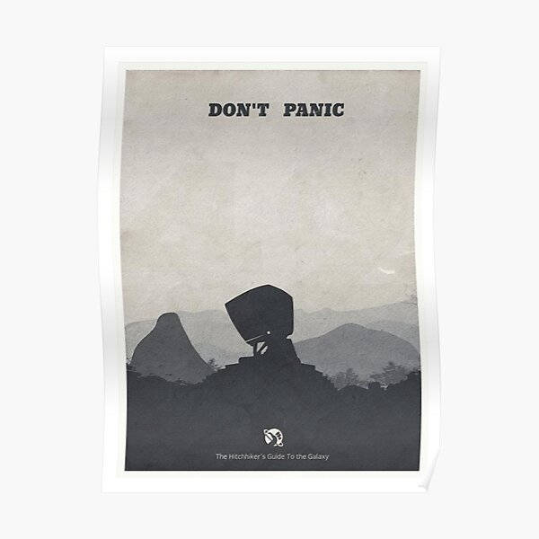 Don’t Panic Hitchhiker’s Guide Poster Wallpaper