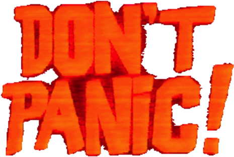 Dont Panic Text Graphic PNG