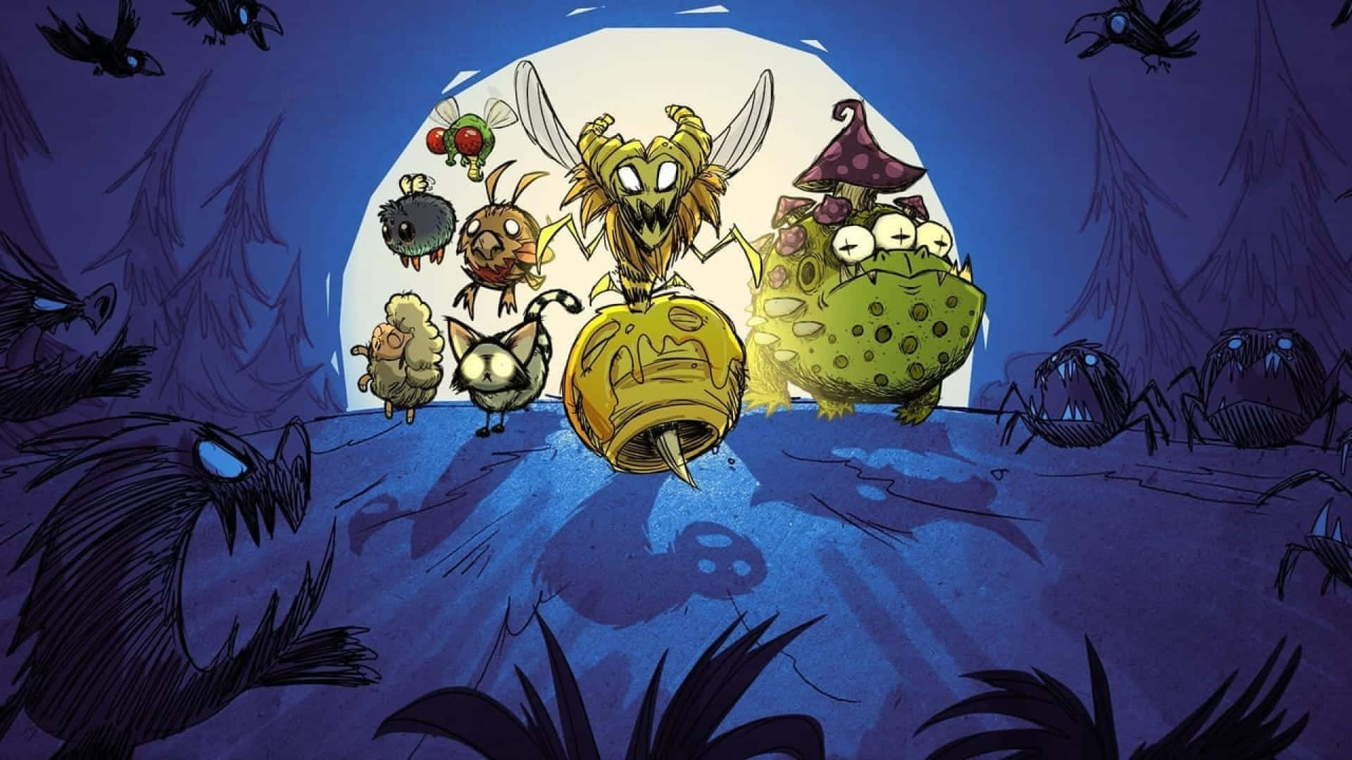 Use wits and cunning to survive in the wilderness of Don't Starve Wallpaper