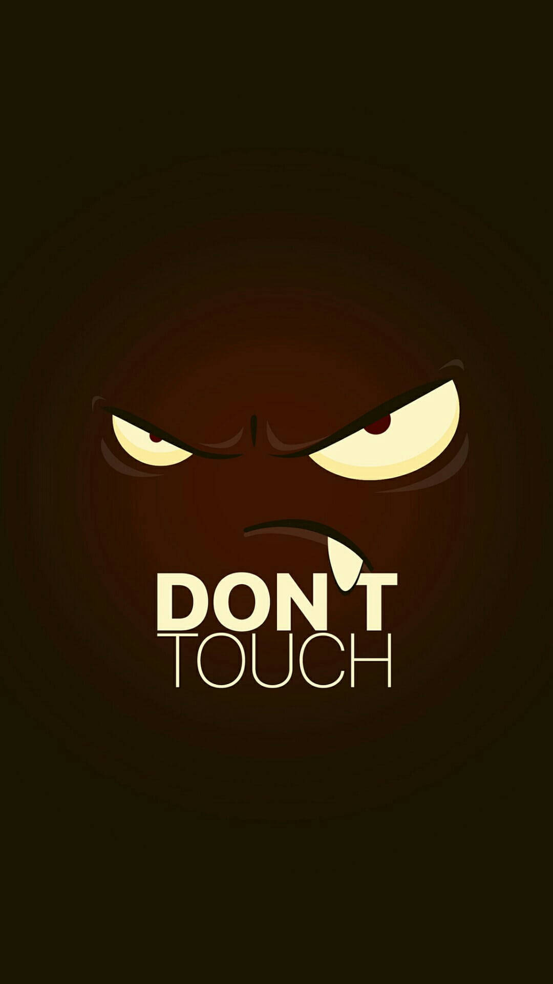 Don’t touch My iPad With Angry Face Warning Wallpaper