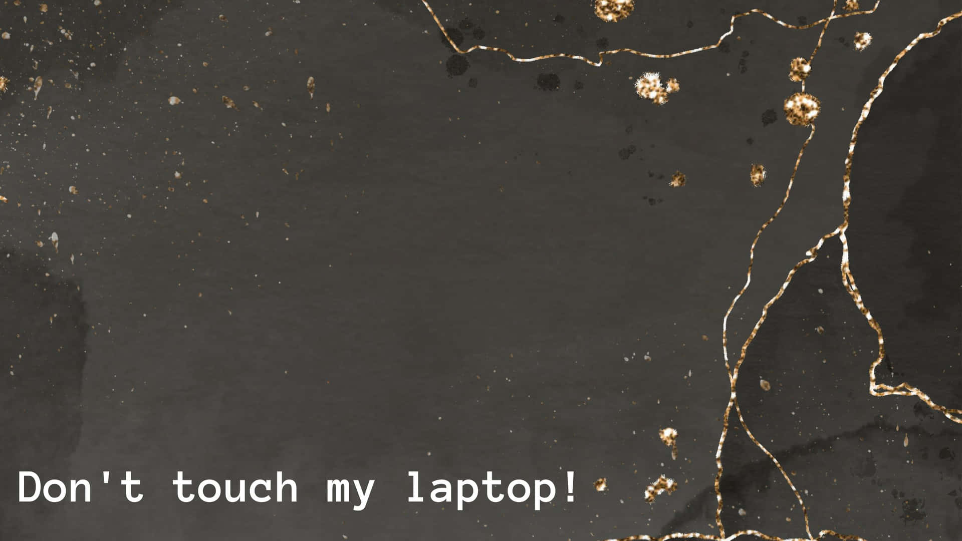 Dunkelgraumit Glitzer - Bitte Nicht Mein Laptop Berühren. Wallpaper