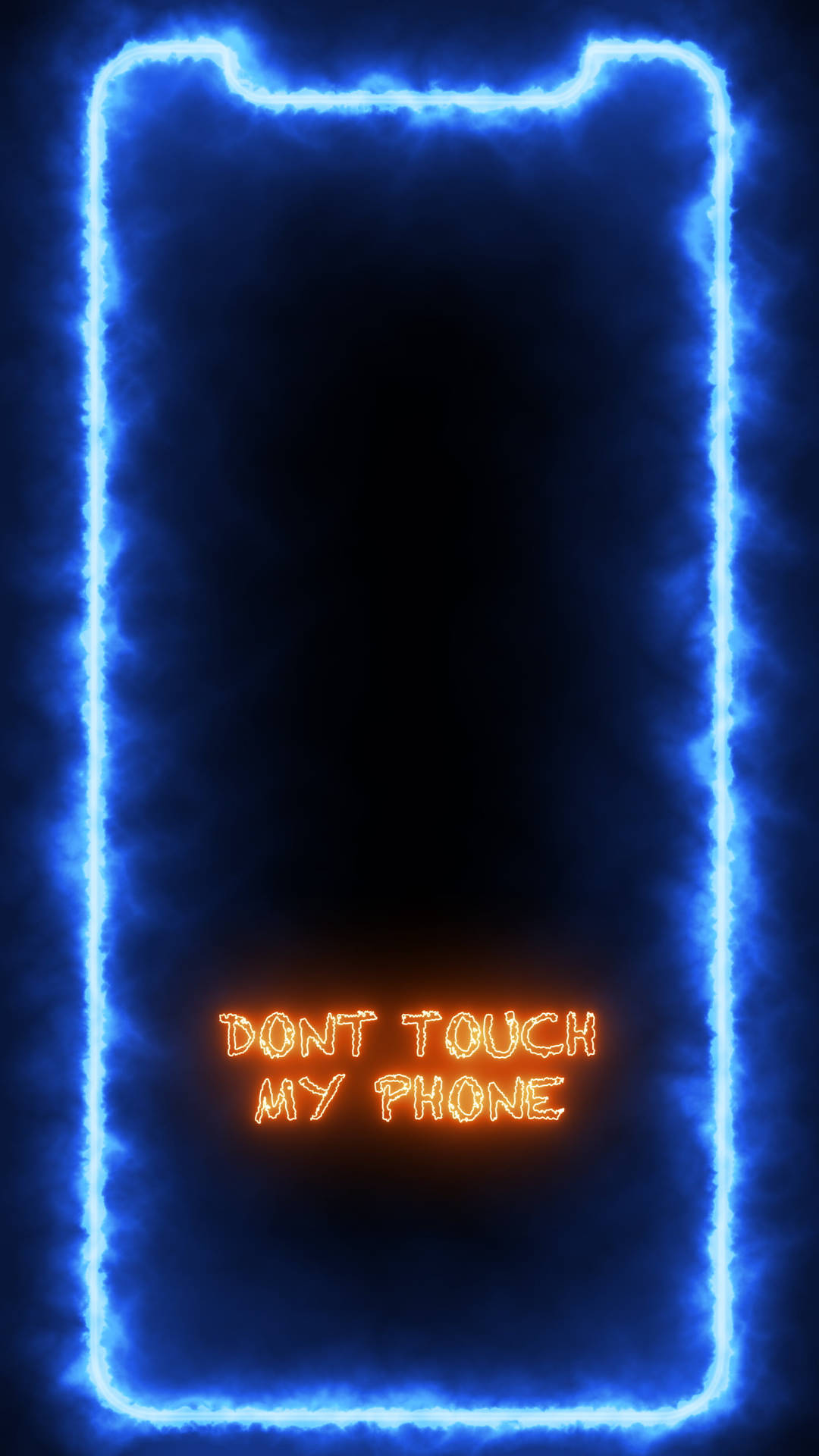 Rør ikke Neon Aestetisk iPhone Tapet Wallpaper