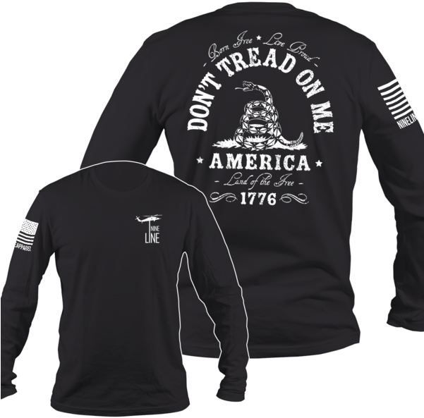 Dont Tread On Me America Long Sleeve Shirt PNG