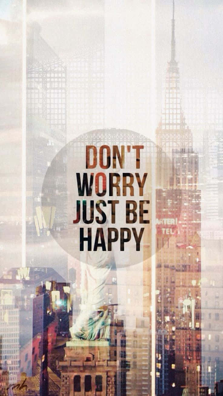 "Spread happiness and positive vibes - don't worry, be happy!" Wallpaper
