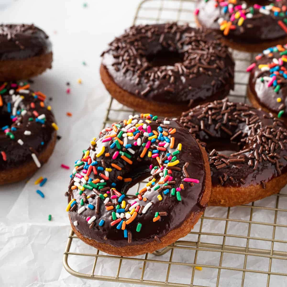 Chocolate Donuts With Sprinkles
