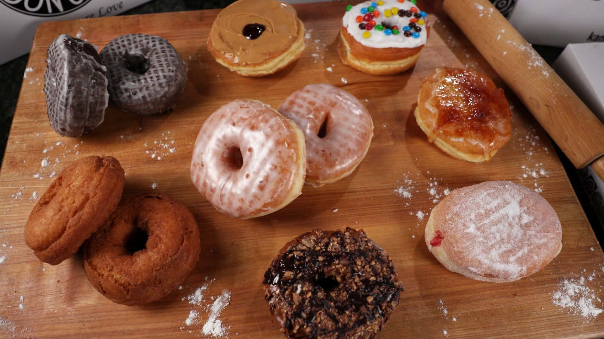 A selection of mouthwatering donuts