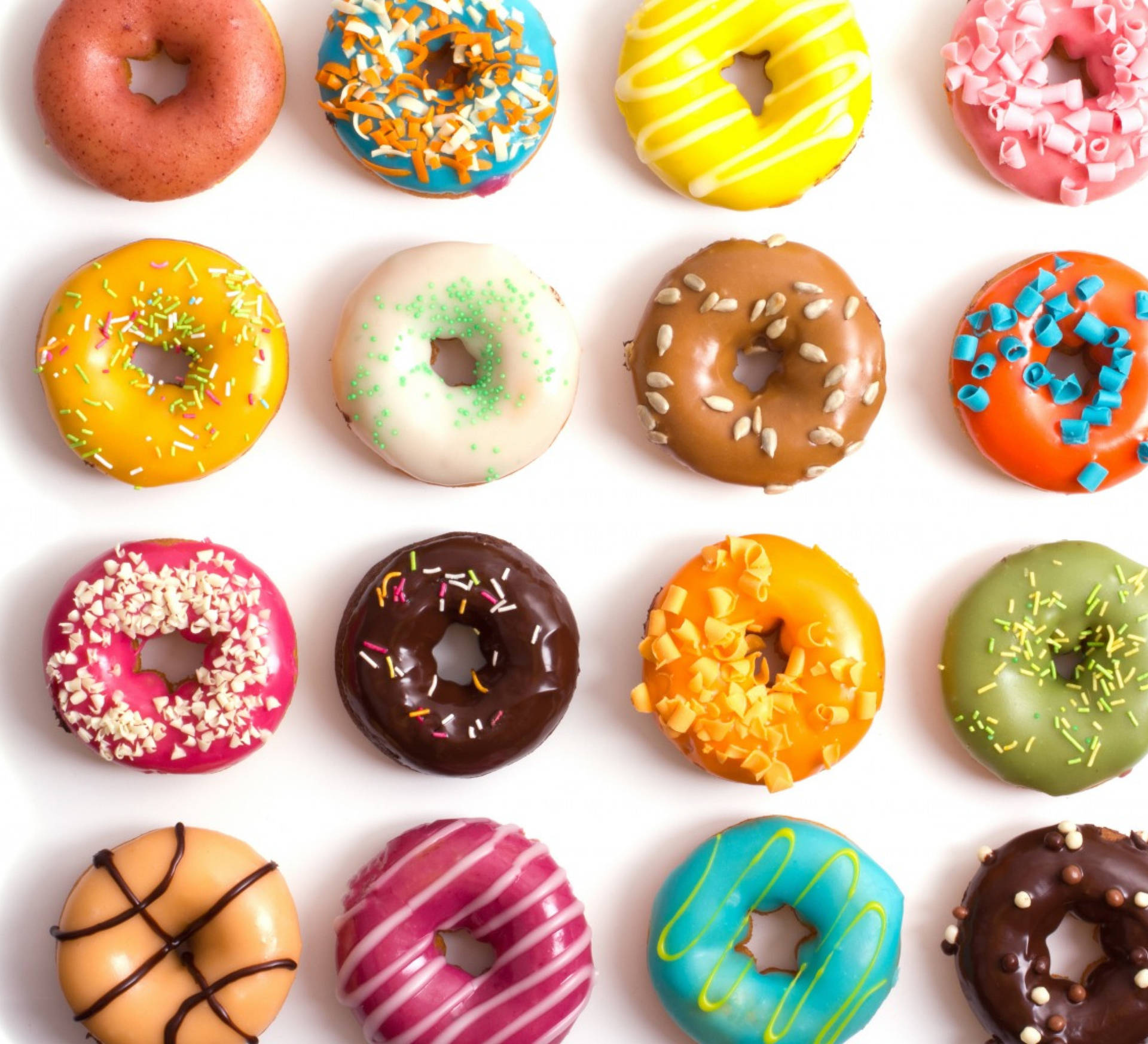 Donuts Aesthetic Pattern Wallpaper