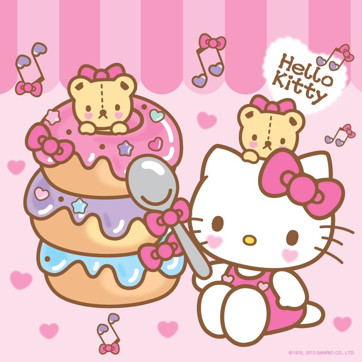 Donuts And Cartoon Hello Kitty PFP Wallpaper