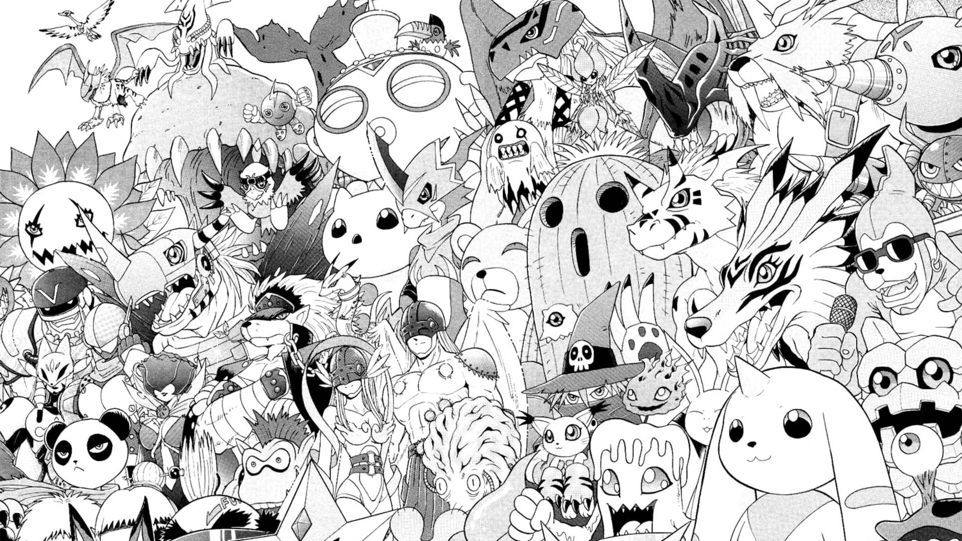 Doodle Art Digimon Wallpaper