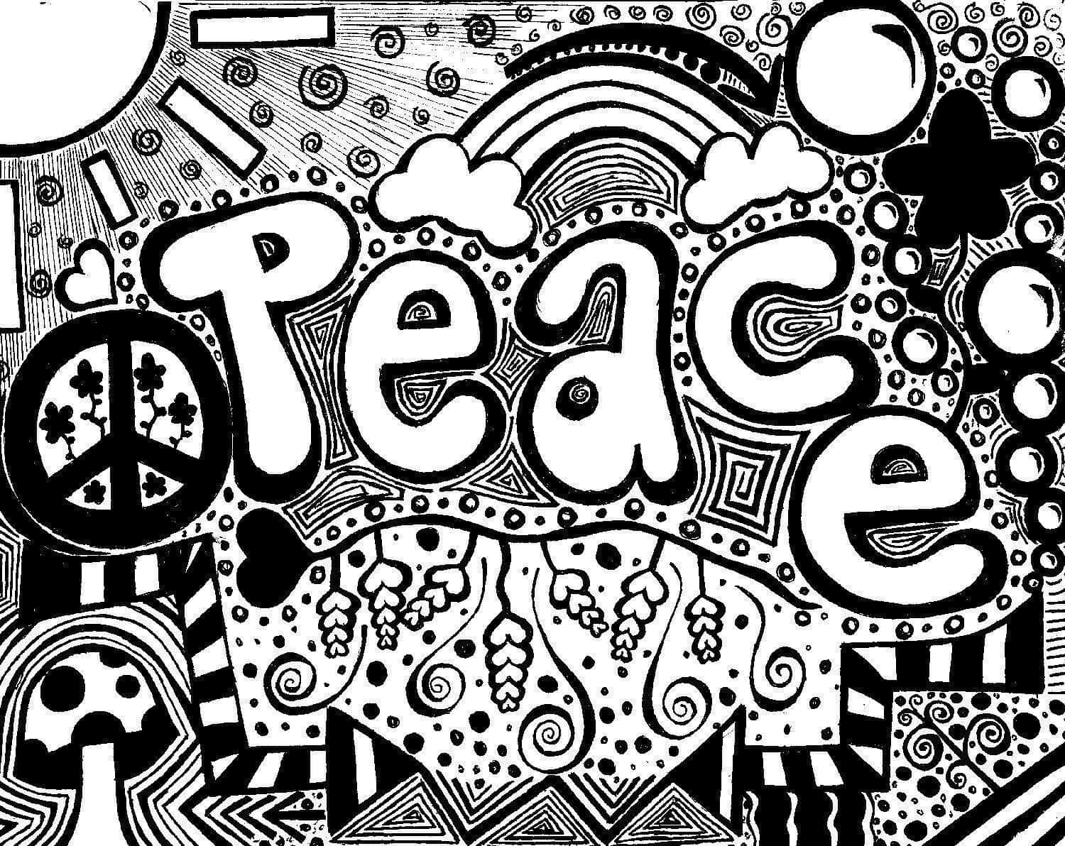 Peace Doodle Art Picture
