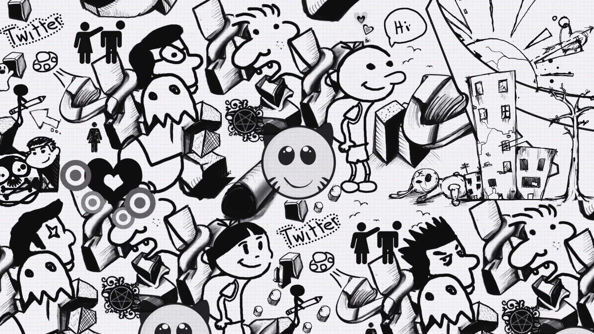 Black And White Doodle Art Picture
