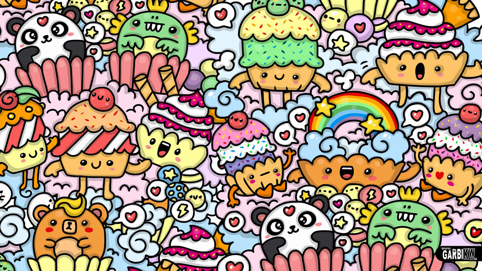 Imagende Arte De Cupcakes Doodle
