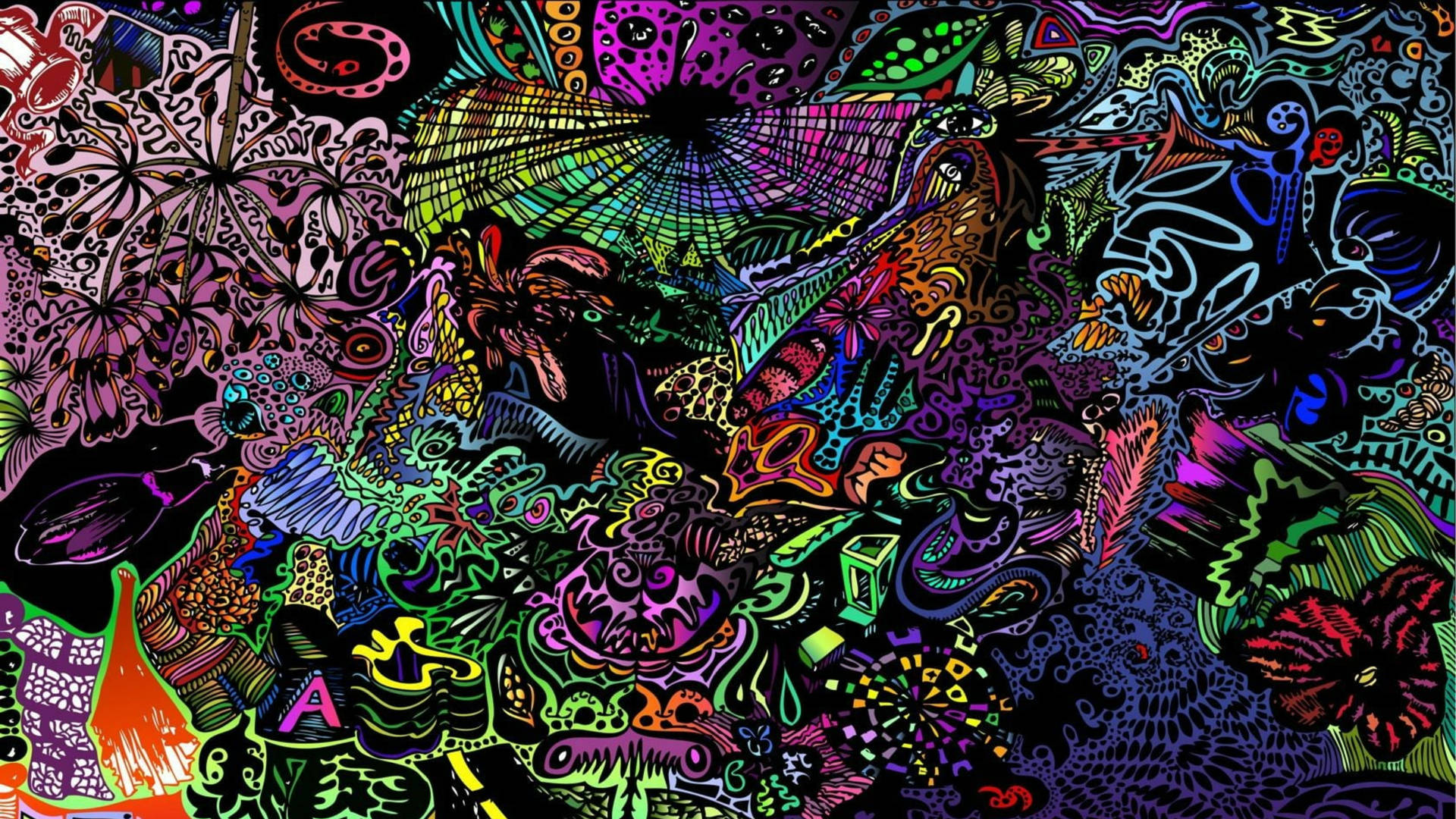 Doodle Digital Surrealism Art Wallpaper