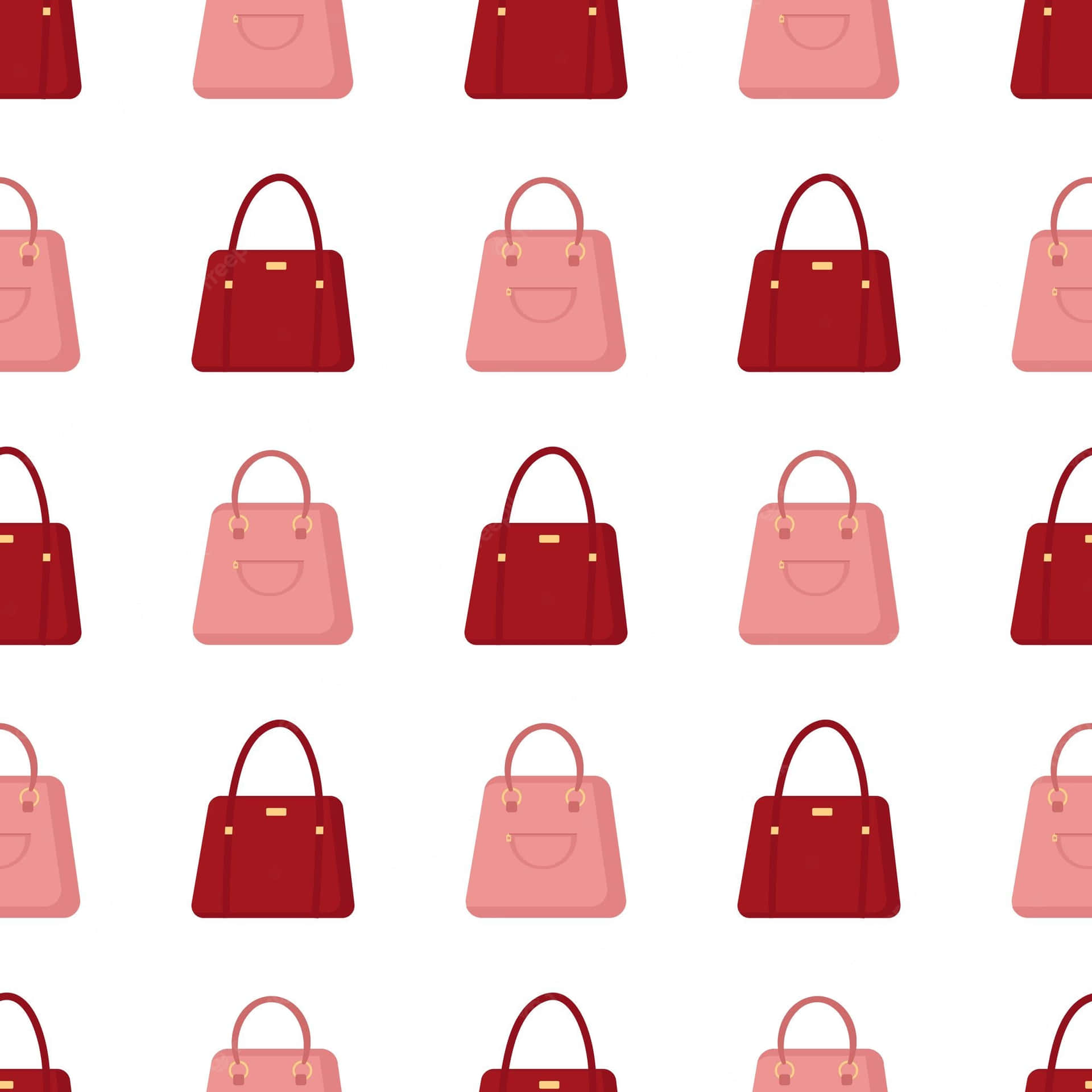 Doodle Pink And Red Handbags Wallpaper