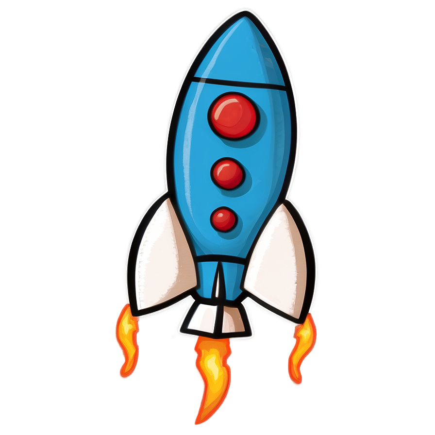 Doodle Pop Rocket Png 06242024 PNG